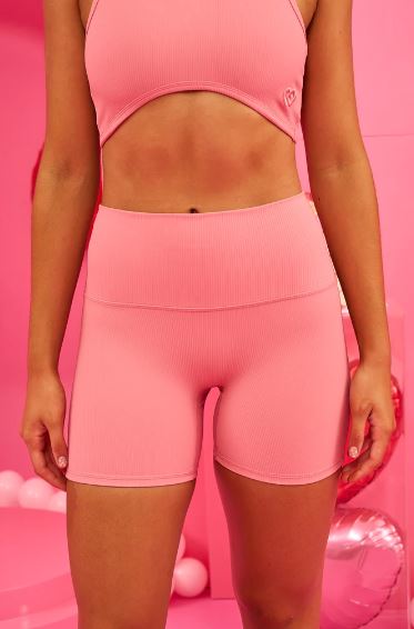 Hot pink biker sale shorts set