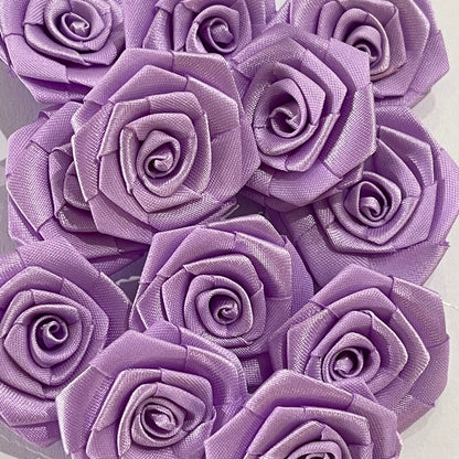 3D Satin Flowers - Lilac