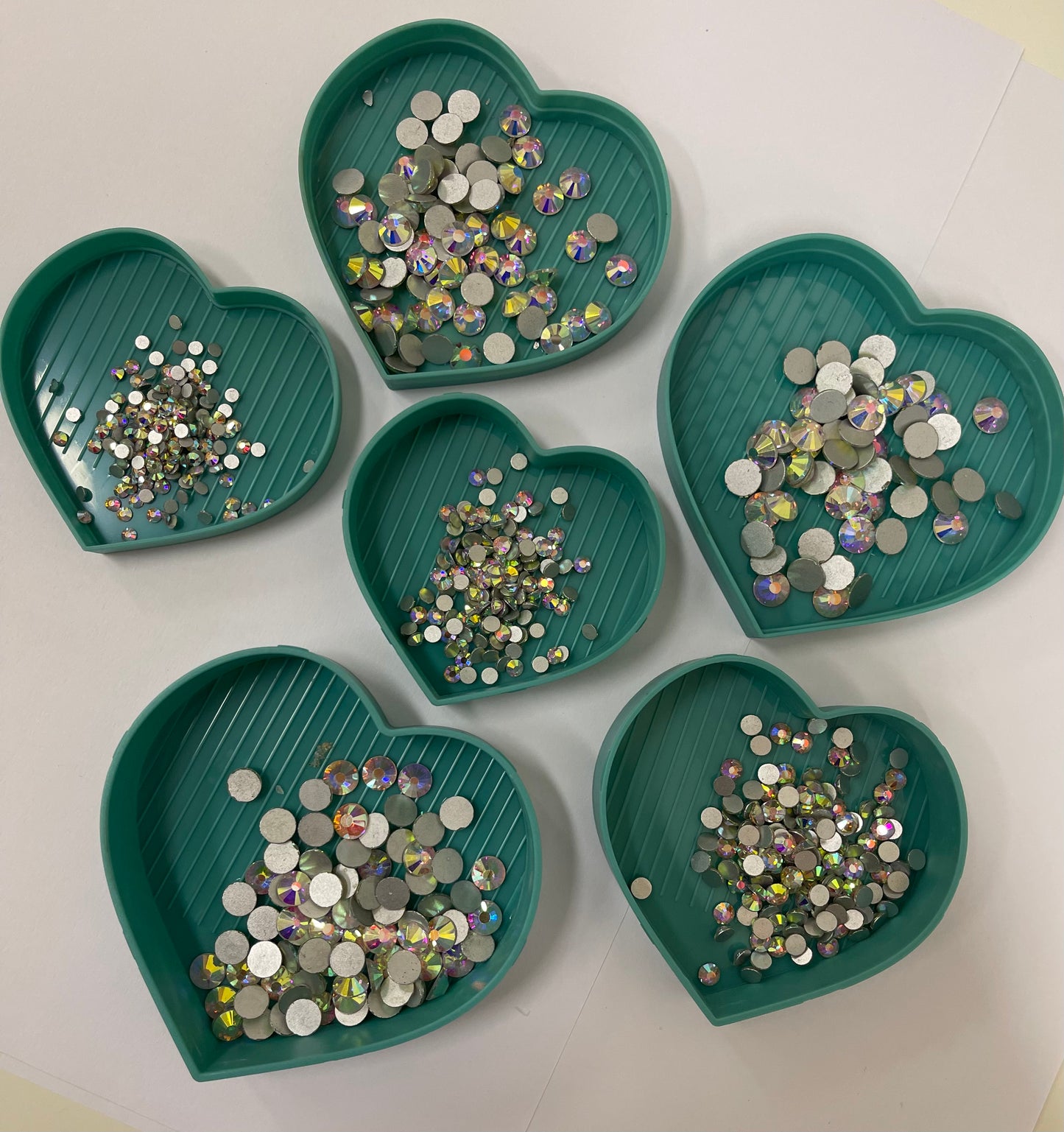 Limited Edition Heart Crystal Trays - Teal