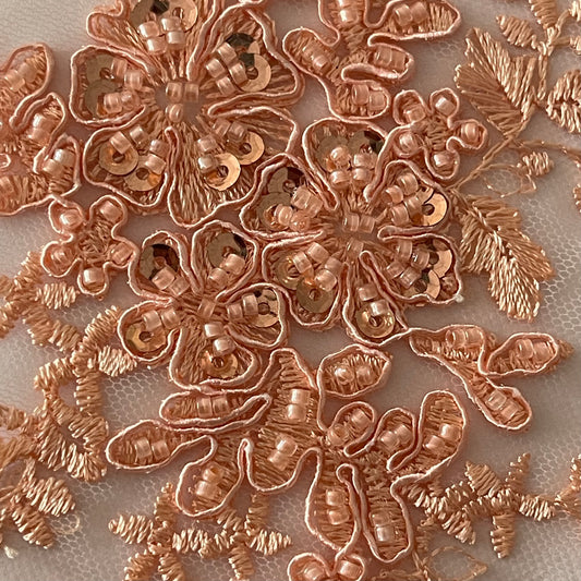 Beaded Motif - Soft Peach Taffy