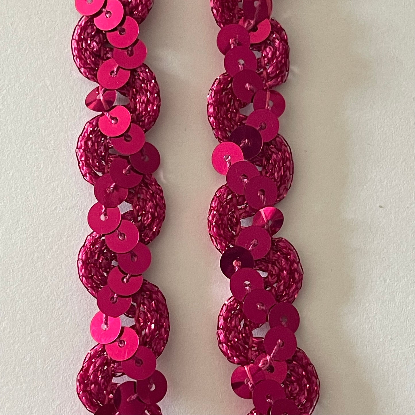 Hot Pink Sequin Trim 1.5cm