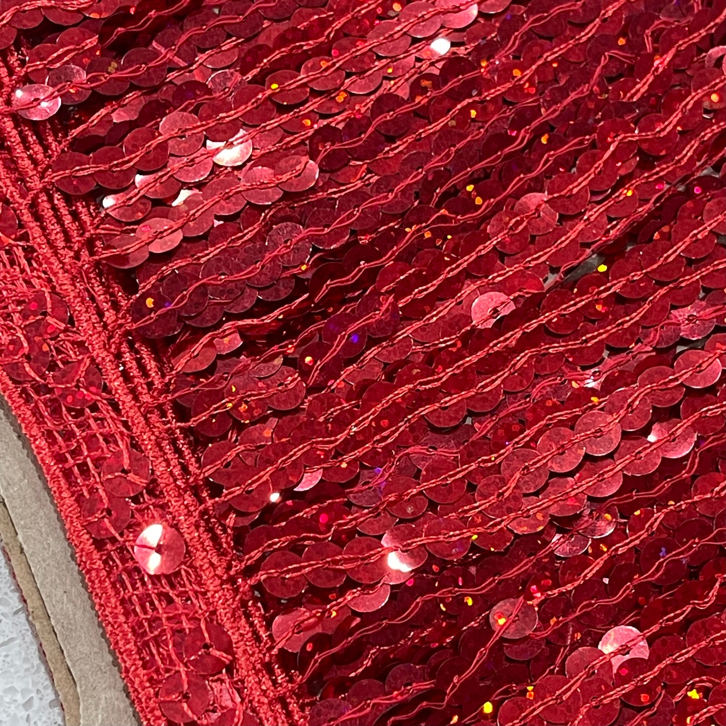 Red Laser - Sequin Fringe 20cm