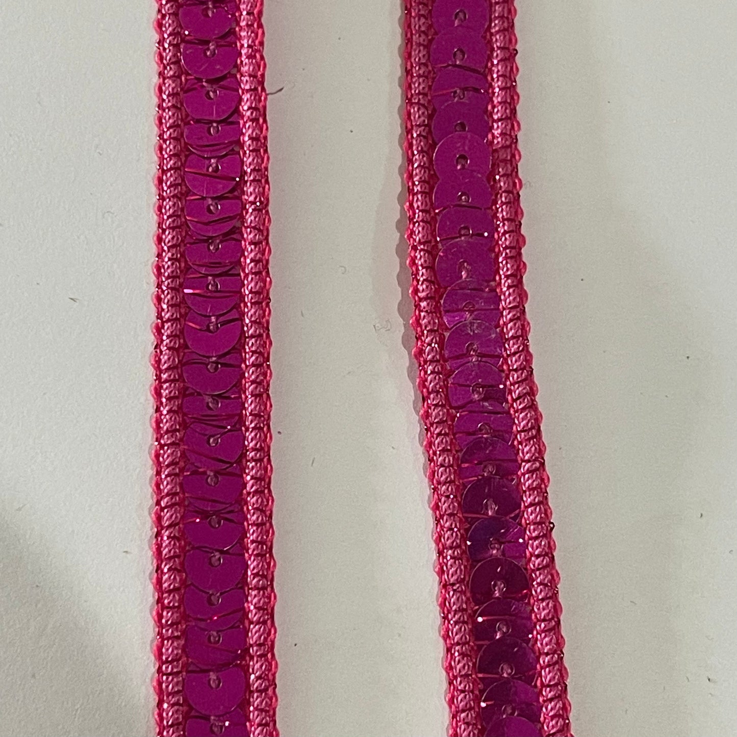 Hot Pink Sequin Trim 1.2cm