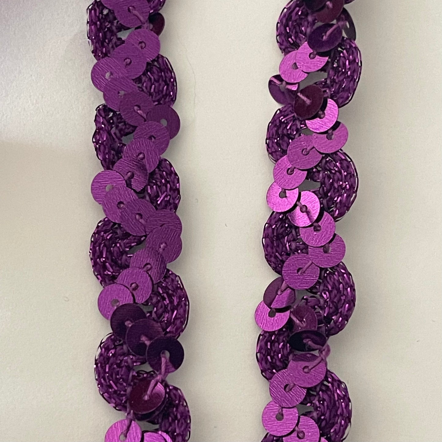 Purple Sequin Trim 1.5cm