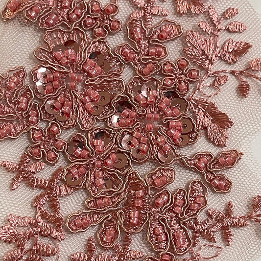 Beaded Motif - Dusty Pink Blush