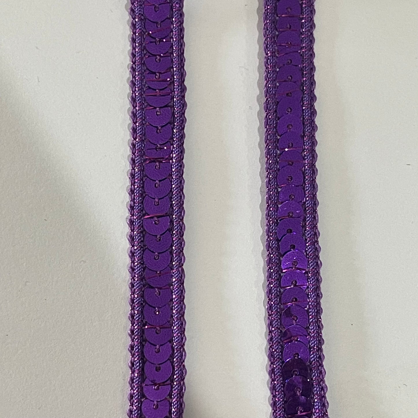 Purple Sequin Trim 1.2cm