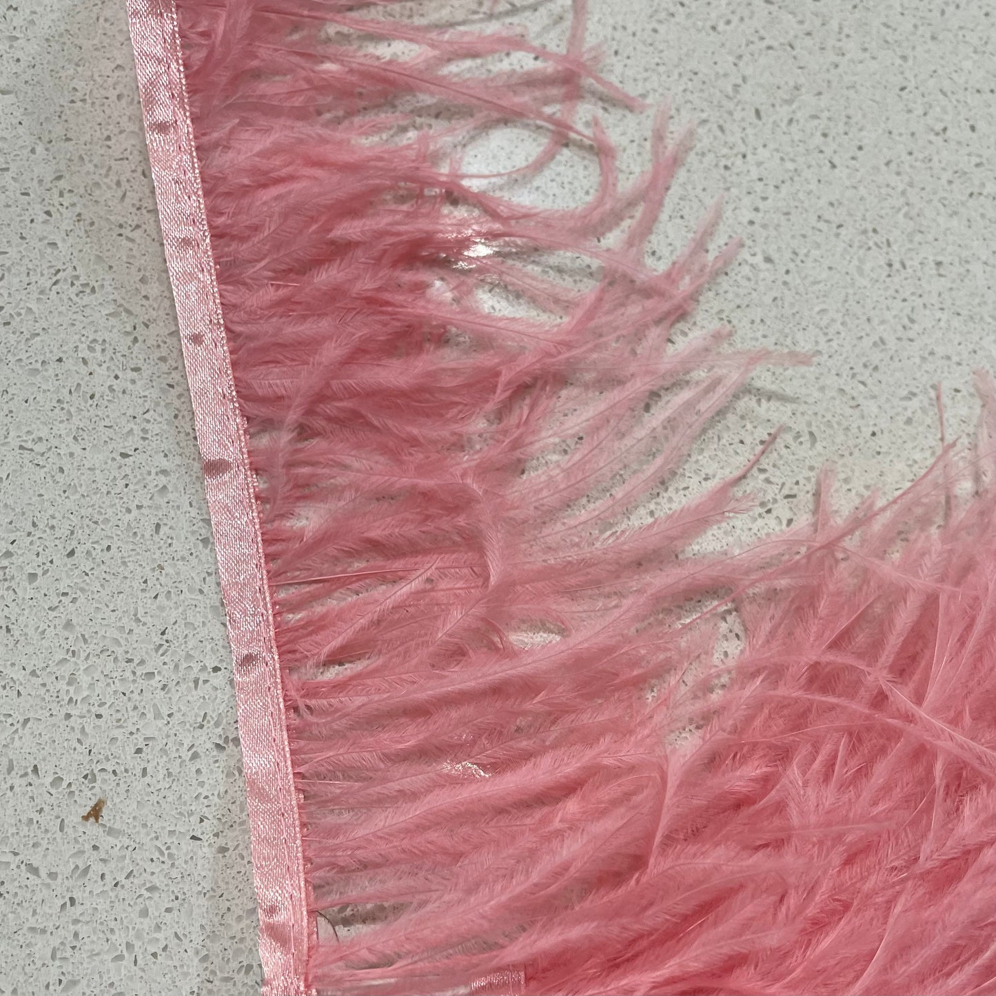 Pink - Ostrich Feather Trim 15cm