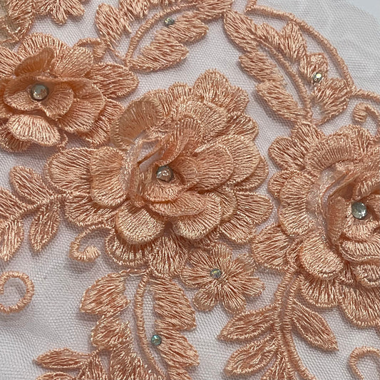 Ruby Range Lace Border - Soft Peach