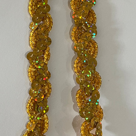 Gold Laser Sequin Trim 1.5cm