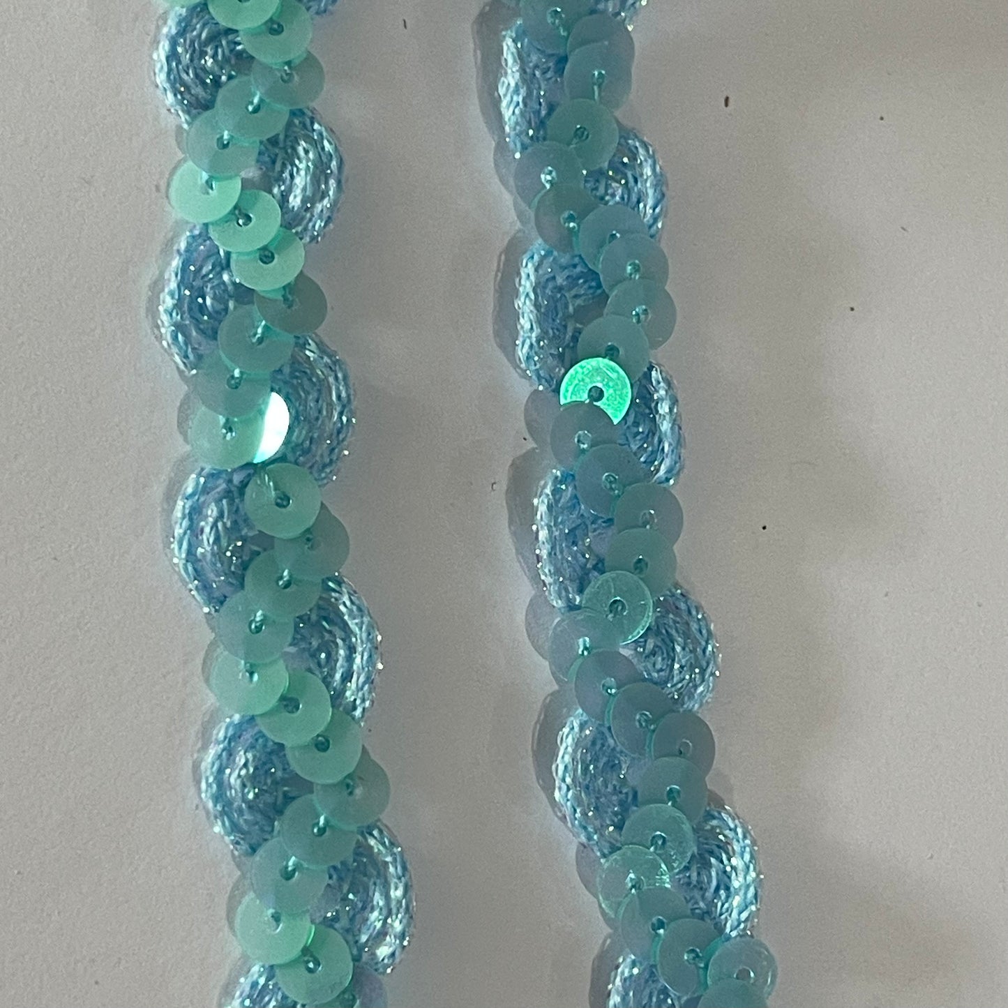 Baby Blue Pearl Sequin Trim 1.5cm