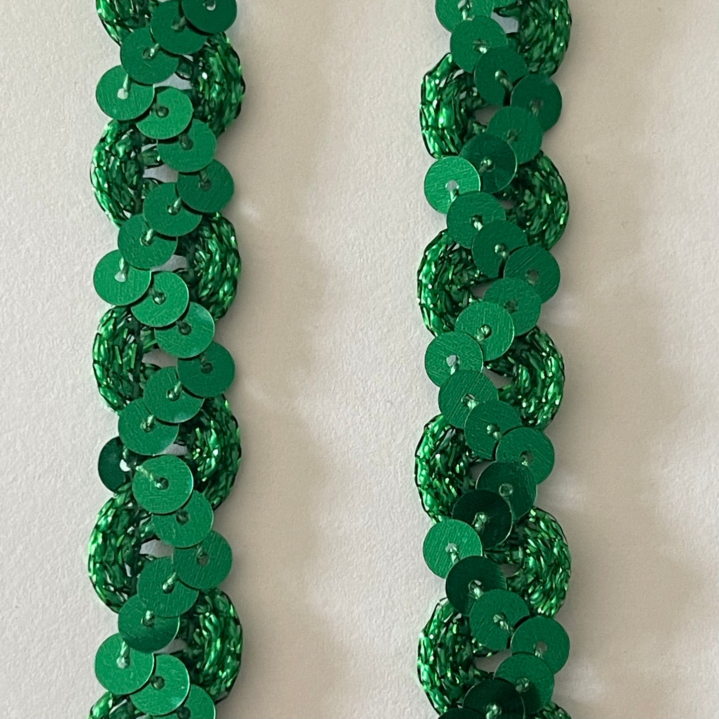 Green Sequin Trim 1.5cm