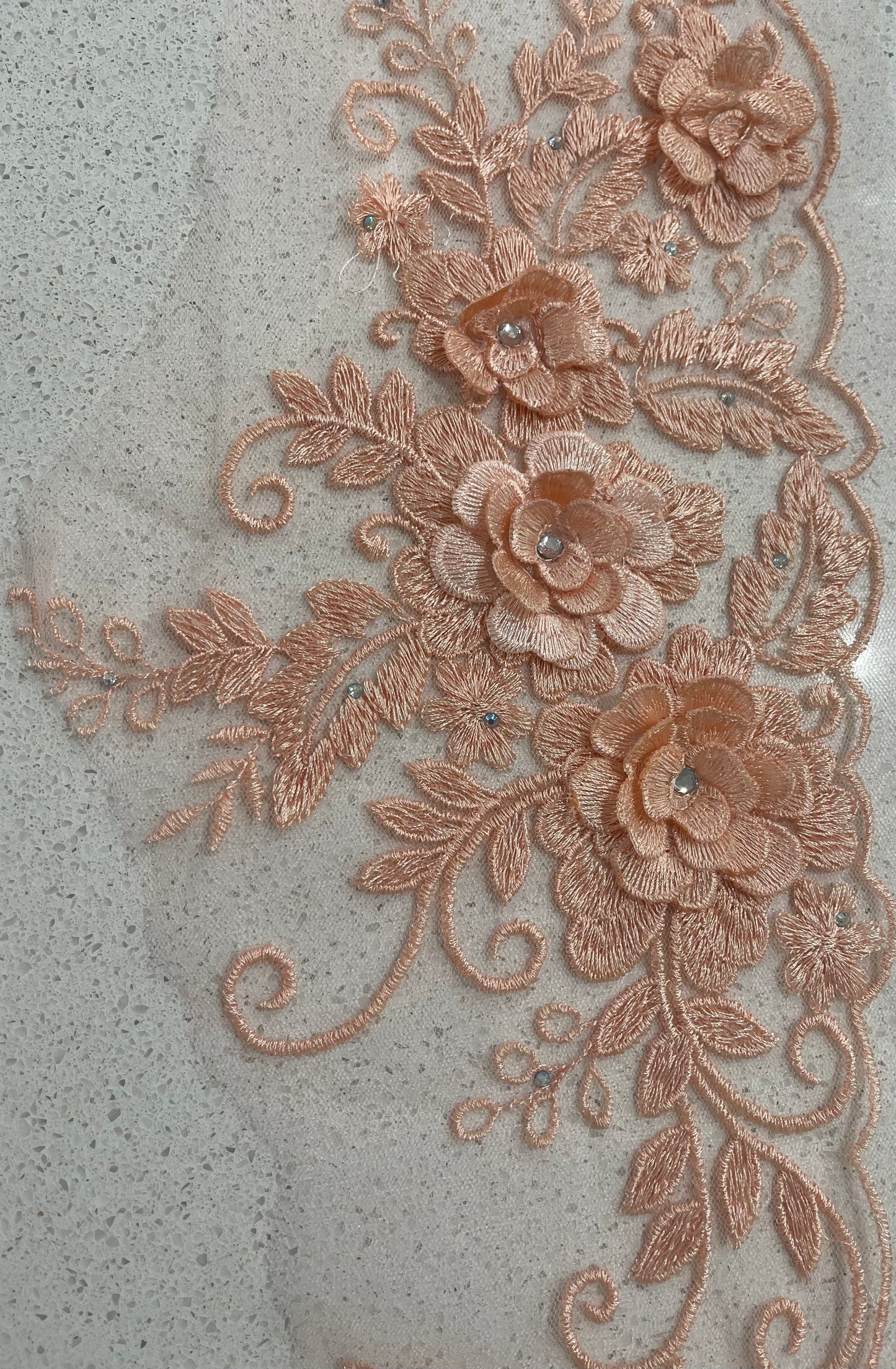 Ruby Range Lace Border - Soft Peach