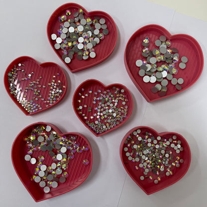 Limited Edition Heart Crystal Trays - Pink