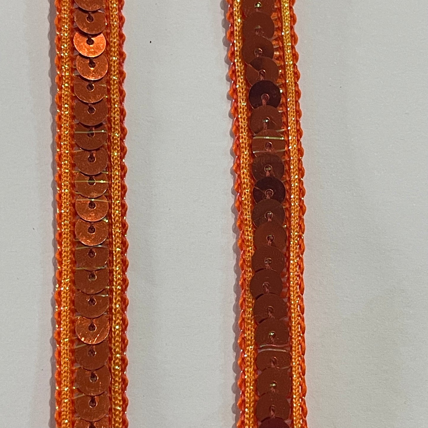 Orange Sequin Trim 1.2cm