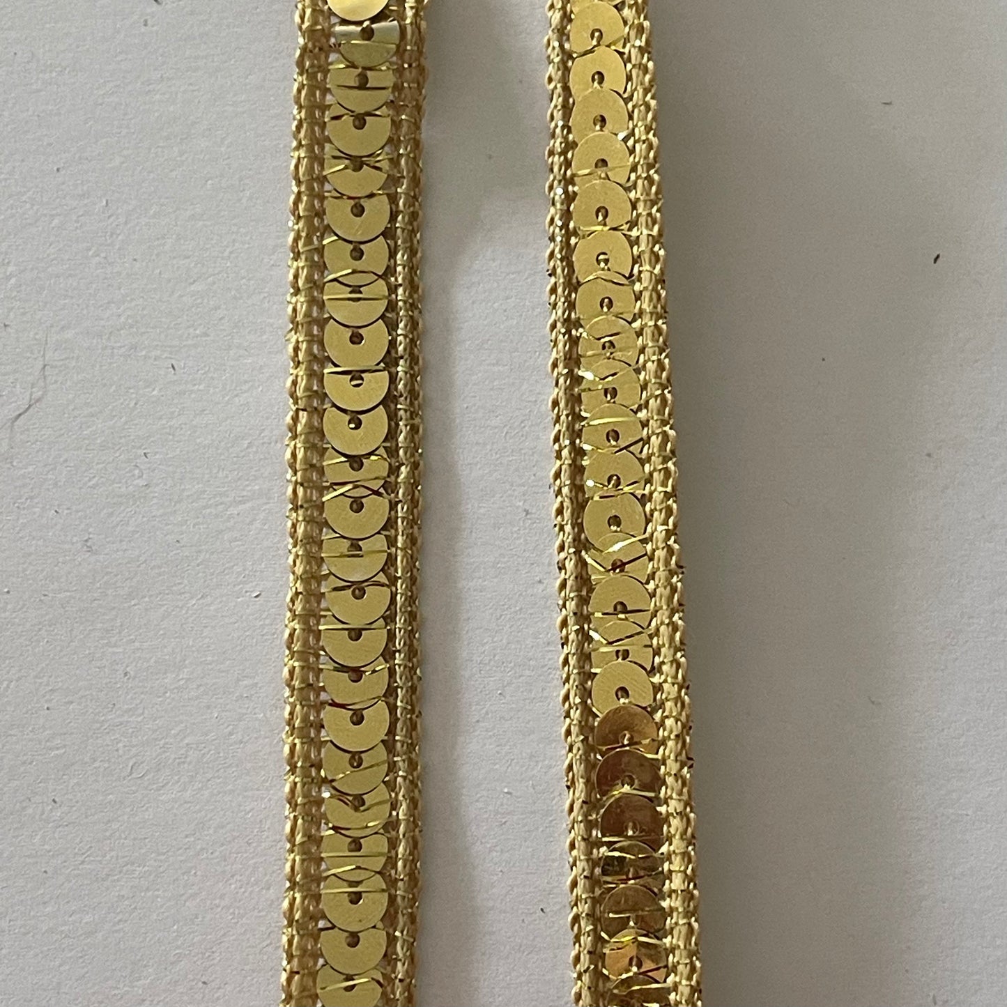 Antique Gold Sequin Trim 1.2cm