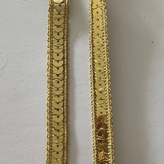 Antique Gold Sequin Trim 1.2cm