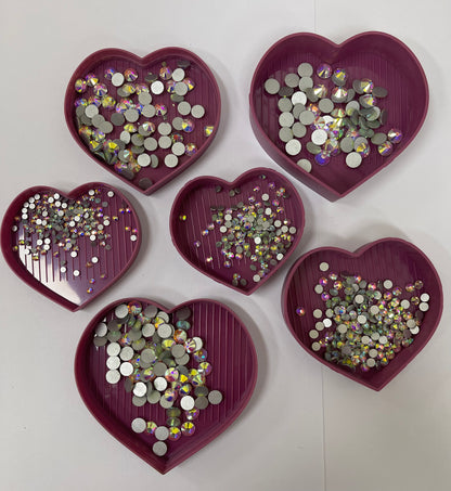 Limited Edition Heart Crystal Trays - Amethyst