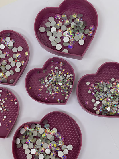 Limited Edition Heart Crystal Trays - Amethyst