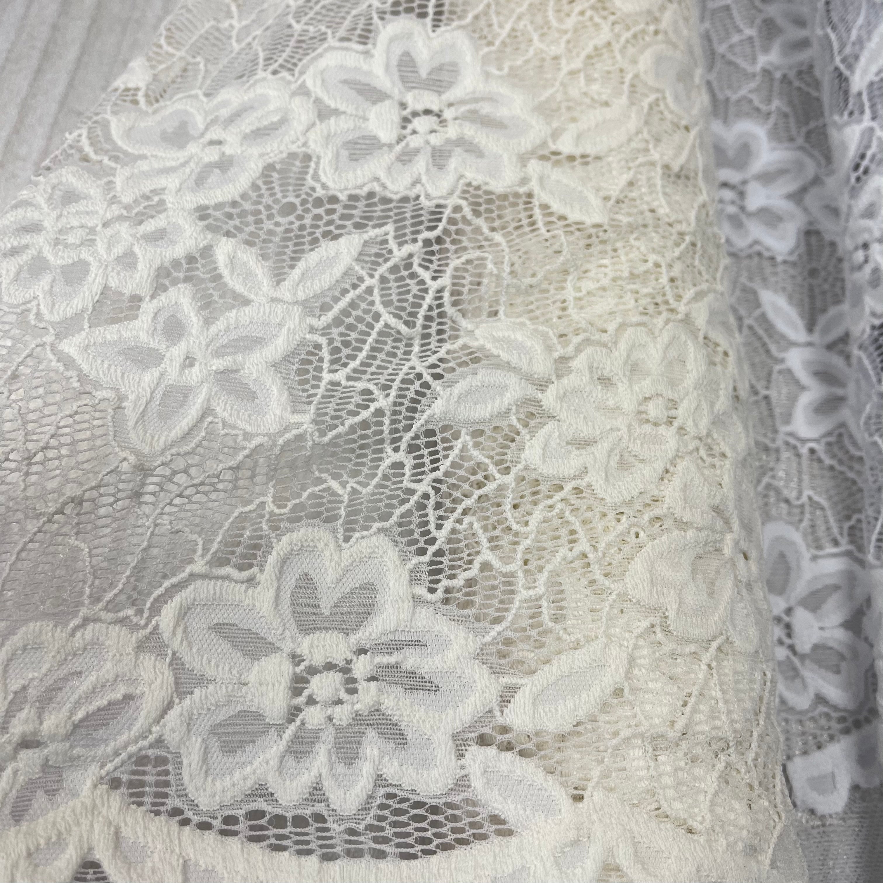 Cream stretch 2025 lace fabric